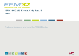 EFM32HG210 Errata, Chip Rev. B - F64/F32