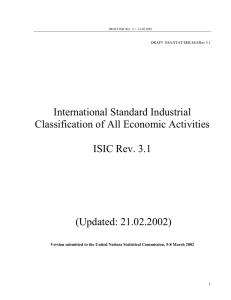 ISIC Rev.3.1 - United Nations Statistics Division