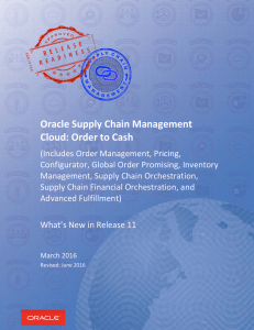 Oracle Supply Chain Management Cloud: Order to Cash Release
