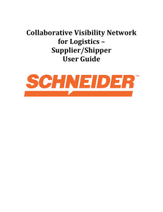 CVN Supplier/Shipper User Guide