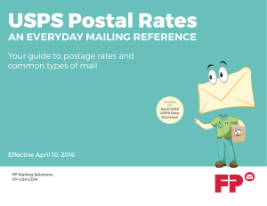 USPS Postal Rates - FP Mailing Solutions