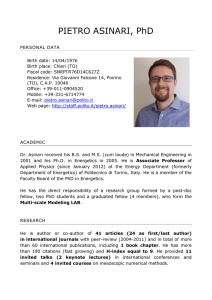PIETRO ASINARI, PhD - Personal Websites