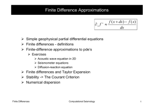 Finite Difference Approximations