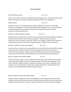 Course Description - German Jordanian University