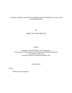 A COMPACT MODEL FOR SILICON CONTROLLED RECTIFIERS IN