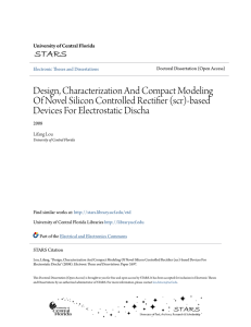 (scr)-based Devices For Electrostatic Discha - STARS