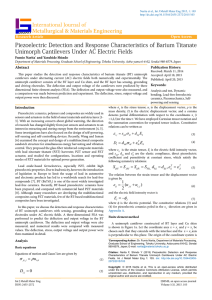 Piezoelectric Detection and Response Characteristics of Barium