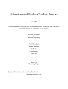 Design and Analysis of Piezoelectric Transformer