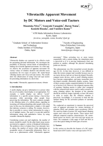 Vibrotactile Apparent Movement by DC Motors and