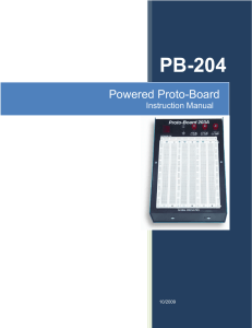 GS-PB204 - Powered Breadboard, +5 VDC, +12 VDC, and
