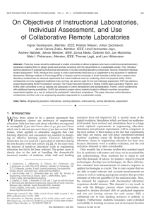 On Objectives of Instructional Laboratories, Individual Assessment