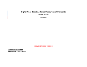 Digital Place-‐Based Audience Measurement Standards