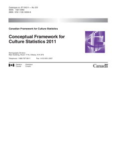 Conceptual Framework for Culture Statistics 2011