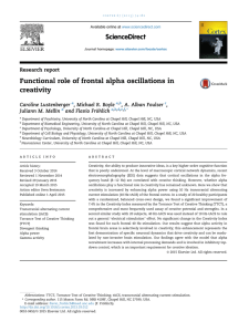 Functional role of frontal alpha oscillations in creativity