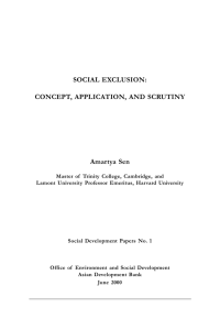 Social Exclusion - Asian Development Bank
