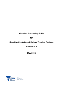 Victorian Purchasing Guide for CUA Creative Arts and Culture