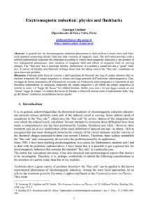 Electromagnetic induction: physics and flashbacks