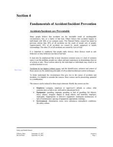 Fundamentals of Accident/Incident Prevention