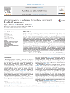 Information systems in a changing climate_ Early warnings and