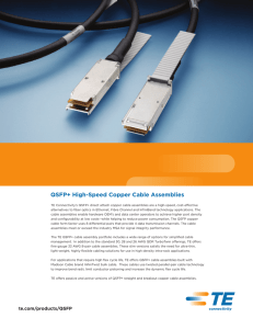 QSFP+ High-Speed Copper Cable Assemblies