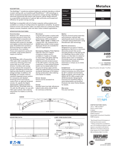 Metalux SkyRidge 24SR 2` x 4` Specification Grade Troffer spec sheet