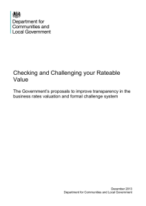 Checking and Challenging your Rateable Value