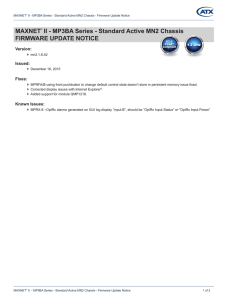 Firmware Update Notice