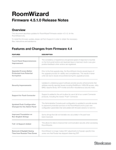 RoomWizard Firmware Update 4.5-Release-Note pdf