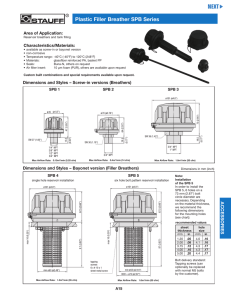 Stauff Hydraulic Accessories—Plastic Filler Breather SPB Series