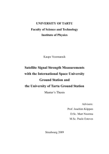 Satellite Signal Strength Measurements with the