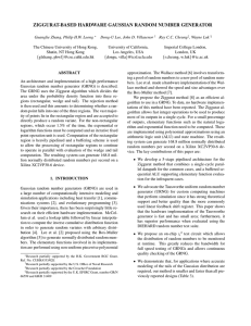 ziggurat-based hardware gaussian random number generator