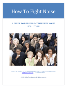 How To Fight Noise - Noise Free America