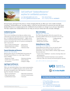 UCI EAP Summary of Services/FAQ Flyer