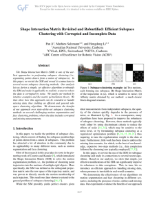 Shape Interaction Matrix Revisited and Robustified