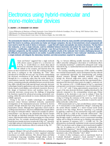 Electronics using hybrid-molecular and mono-molecular