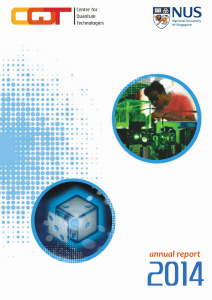 annual report - Centre for Quantum Technologies