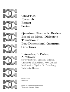 Quantum Electronic Devices Based on Metal