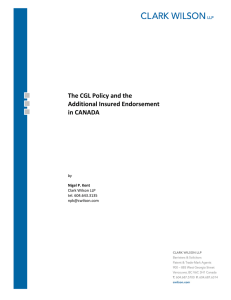 The CGL Policy and the Additional Insured