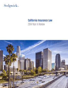 California Insurance Law 2014 Year in Review