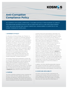 Anti-Corruption Compliance Policy
