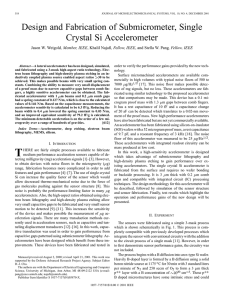 Design and fabrication of submicrometer, single crystal Si