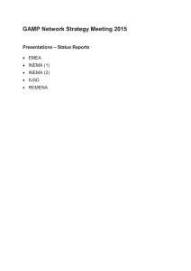 GAMP 2015 Status Reports