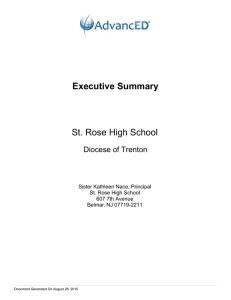 Executive Summary St. Rose High School