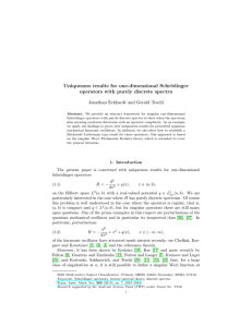 Uniqueness results for one-dimensional Schrödinger operators with