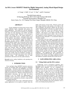 An SOA Aware MOSFET Model for Highly Integrated, Analog Mixed