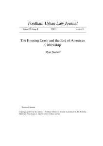 The Housing Crash and the End of American Citizenship