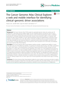 The Cancer Genome Atlas Clinical Explorer: a web