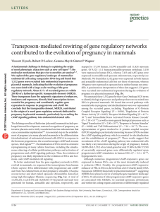 Transposon-mediated rewiring of gene regulatory networks