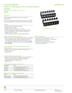 GE Control Catalog - Section 12: Terminal Blocks