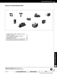 GE 2005 Control Catalog - Section 12: Control Renewal Parts